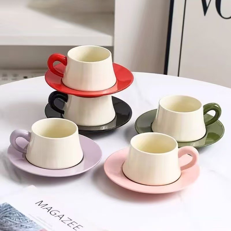 Tazas de café estadounidenses, platos, tazas de cerámica de alto valor, tazas de café de alta calidad, cafetería de hotel, tazas de té de la tarde