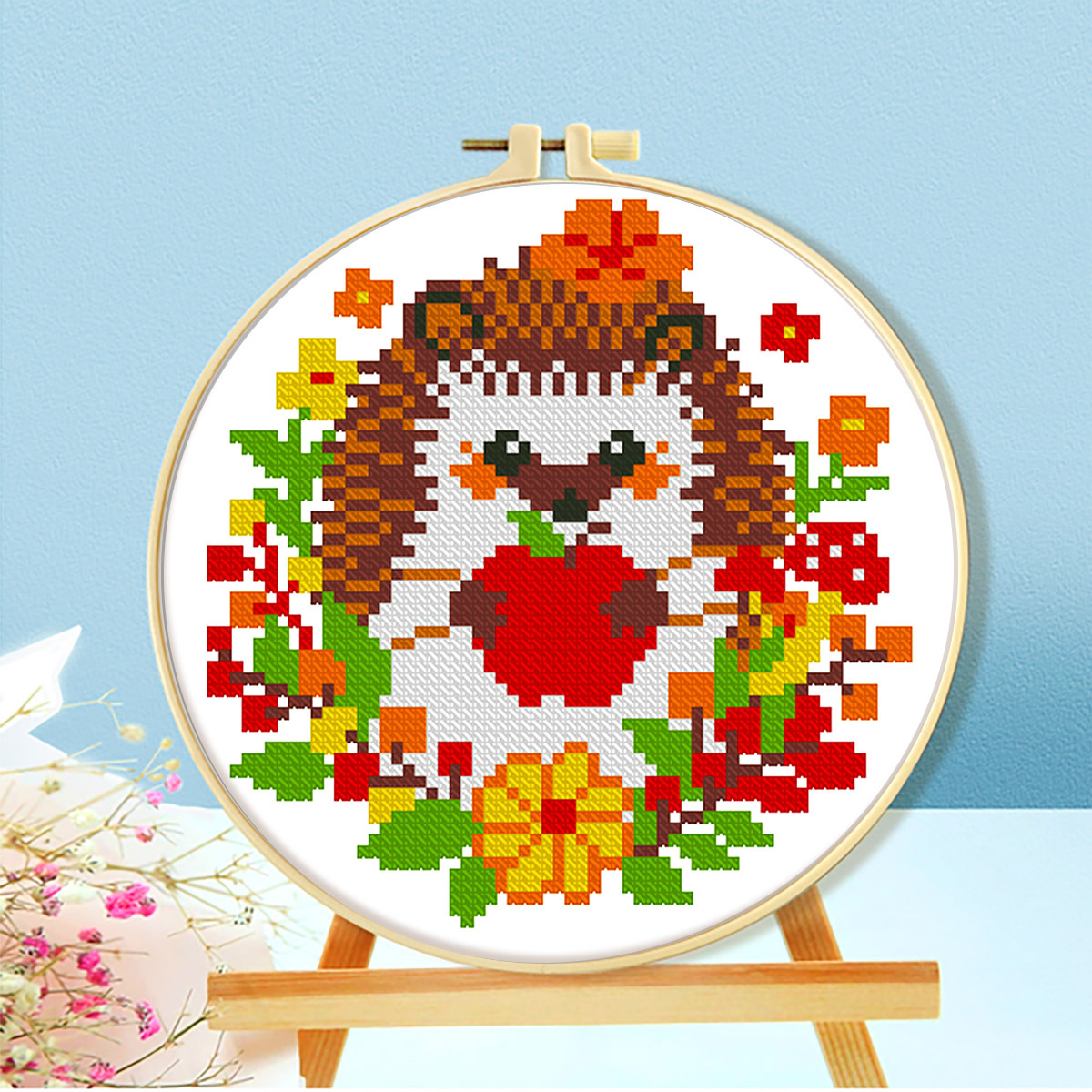 Mona Lisa Real Acosta Crucificada Colección de Pequeños Animales Nuevos dibujos animados modernos simplista lindo bordado de hilo hecho a mano