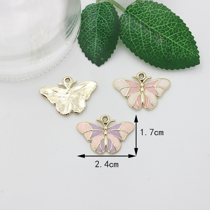 10 PCS/Package 22 * 18mm 27 * 18mm 28 * 18mm Alloy Butterfly Moth Polished Pendant display picture 3