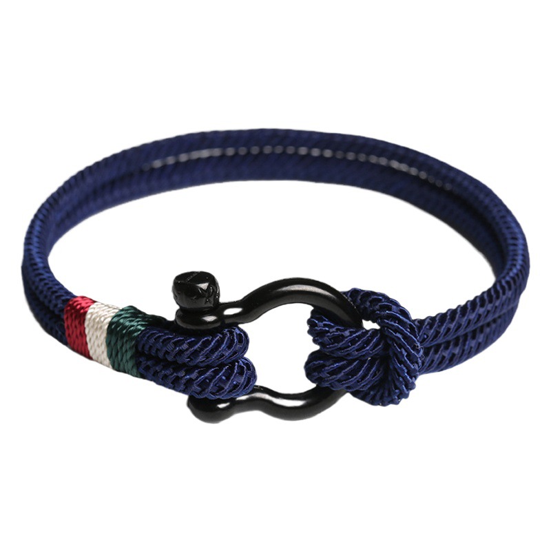 Dragon Boat Festival Five-Color Rope Men's Handmade Woven Bracelet European and American Cross-Border Individually Packaged Simple and Stylish Bracelet Wholesale