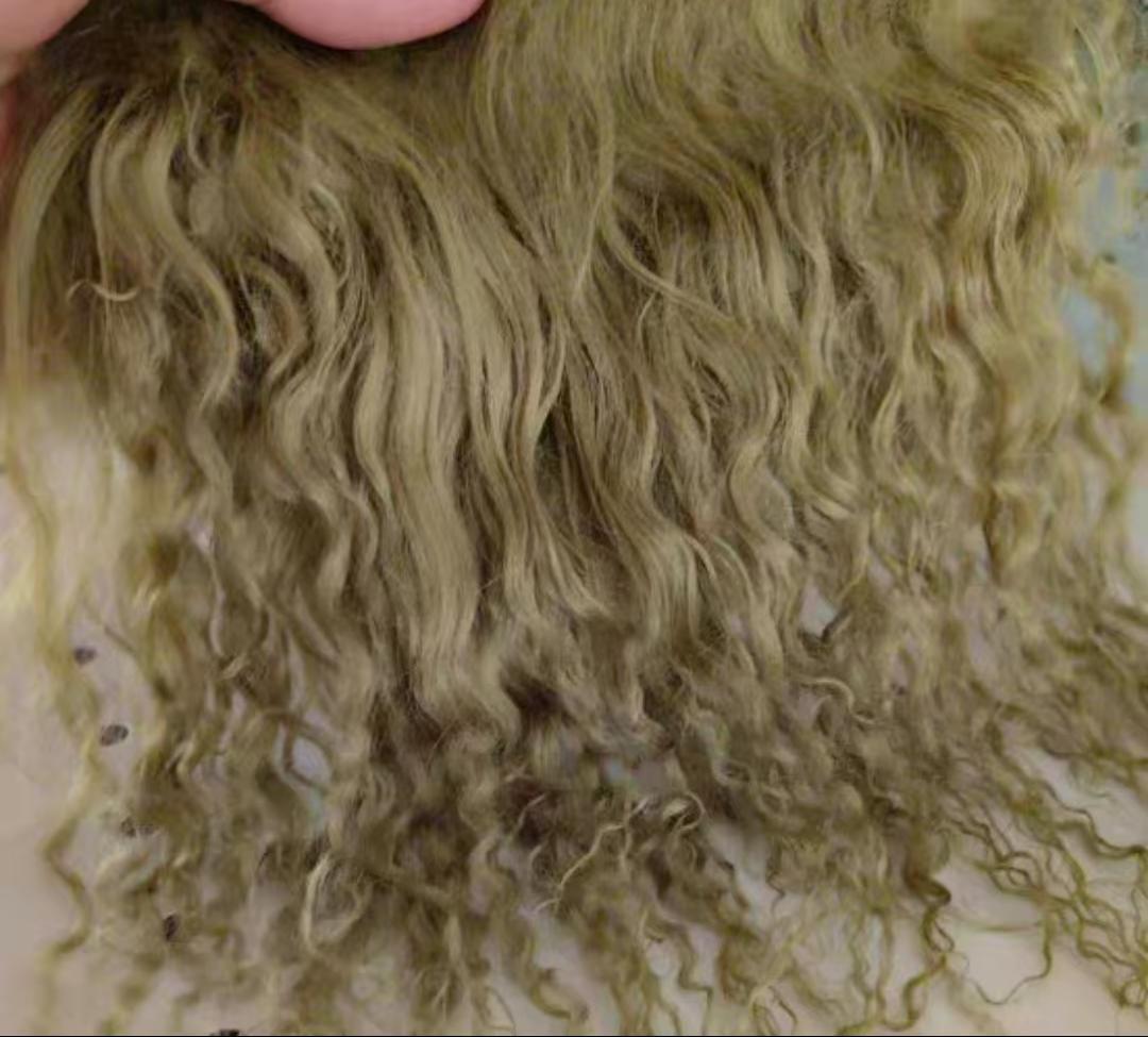 Alta calidad tan lana pelo fila bjd belleza nudo cerdo monstruo soldado monstruo ob11 Gao Ke Er multicolor 6 puntos bebé peluca