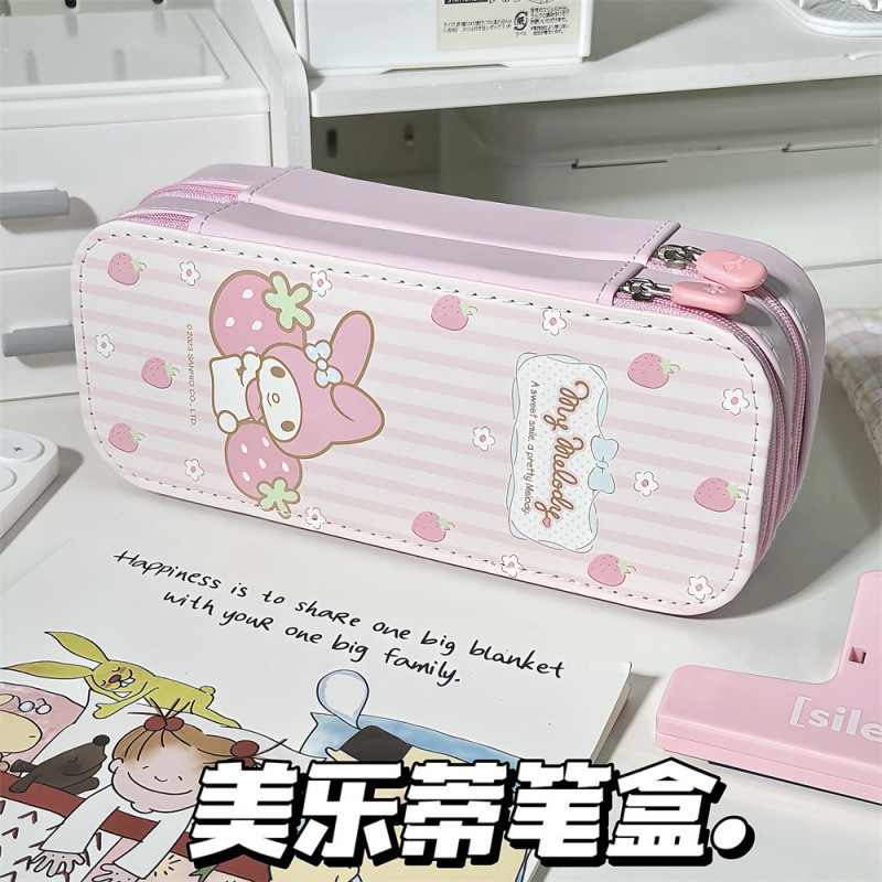 Bolsos de papelería multifuncional para estudiantes de primaria, secundaria y preparatoria, colección grande, corazón de niña, gran capacidad, bolsa de lápices coreana de alto valor