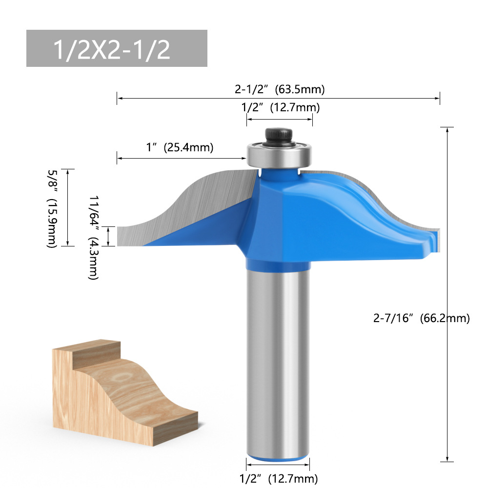 1/2 mango grande hogar Westgate placa cuchillo azul Delgado gabinete placa cuchillo carpintería fresadora hogar Westgate placa cuchillo talla