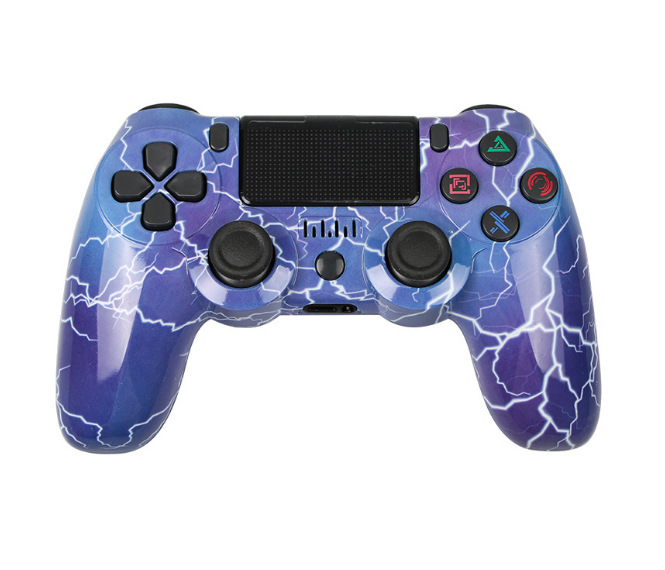 Modelo privado transfronterizo P4 consola de juegos Bluetooth maneja con giroscopio de barra de luz P4 inalámbrico Bluetooth PC control de juegos