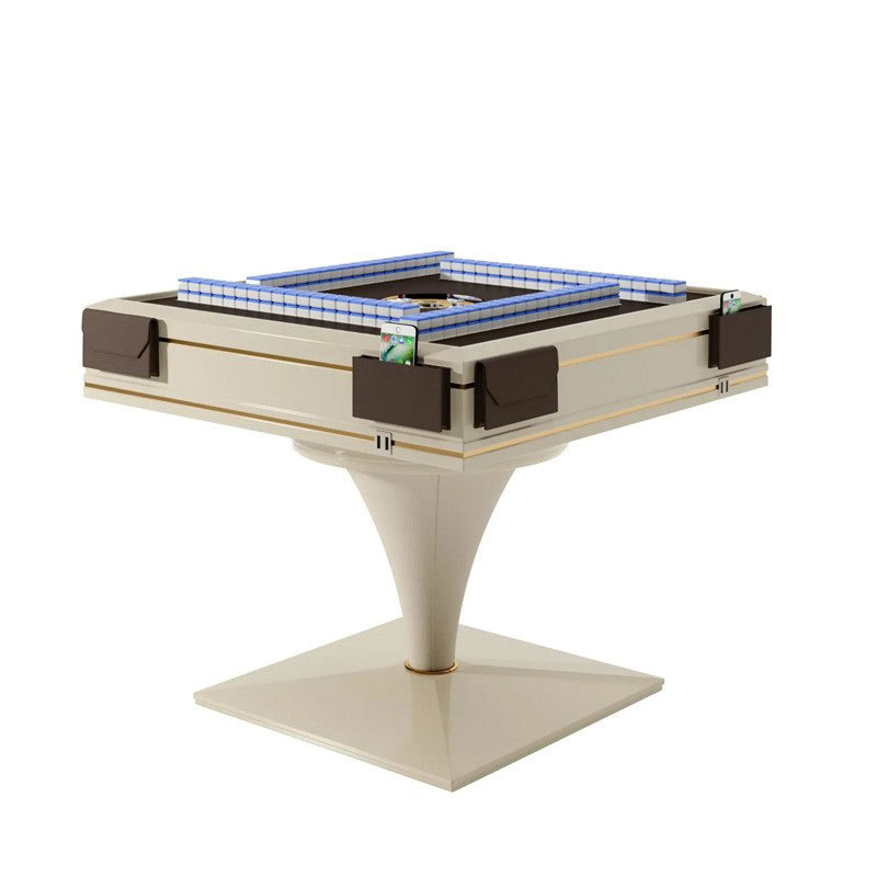 Mesa de mahjong automática de lujo ligero de estilo italiano, sala de ocio y entretenimiento para el hogar, mesa de ajedrez y cartas de villa de alta gama, máquina de mahjong