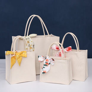 in stock unprinted linen bag custom portable cotton bag hand-painted DIY bleached lacquer bag linen bag custom printed logo