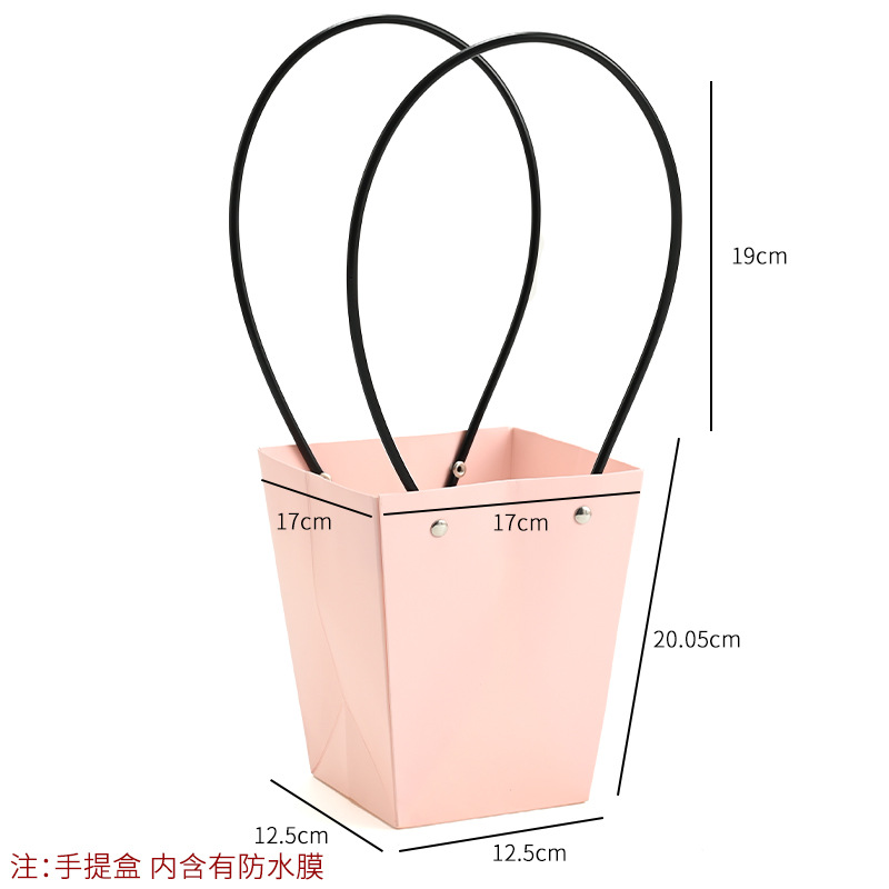 Bolso especial transfronterizo para flores, descuento al por mayor, bolsa trapezoidal de papel kraft impermeable, bolsa de embalaje de regalo, bolsa de ramo