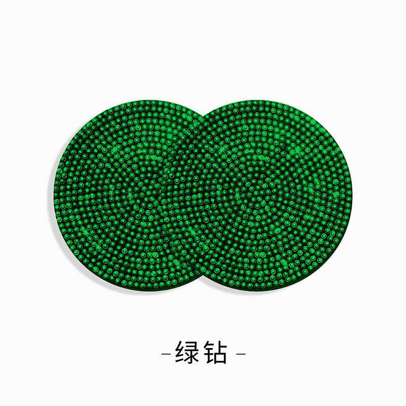 クロスボーダーダイヤモンドがちりばめられたクリエイティブなフルダイヤモンドカー用品コースター、ダイヤモンドがちりばめられた滑り止め断熱ウォーターカップスロットパッド、シリコンラインストーンコースター|undefined