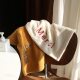 New Modern Simple Ins Style Functional Towel Solid Color Square French Letter Embroidered Soft Absorbent Hand Towel