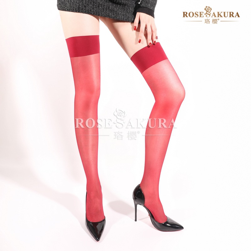Luoying 12d glitter silk Luokou stockings sexy stockings women's thin knee-high thigh socks 0919