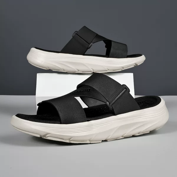 Men's Summer Slippers, Non-Slip, Anti-Odor, Middle-Aged Dad's Sports Outdoor Soft-Soled Youth Beach Sandals