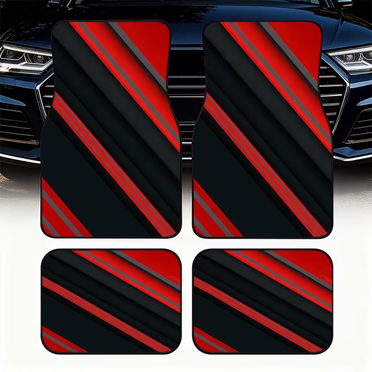 Simple design car floor mats, cross-border car interior dust-proof mats, four-piece set, wear-resistant, easy to clean, universal floor mats