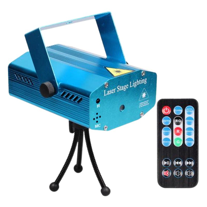 Starry Sky Stage luz láser controlada por voz colorido patrón de luz giratoria KTV Barra de proyección de luz láser