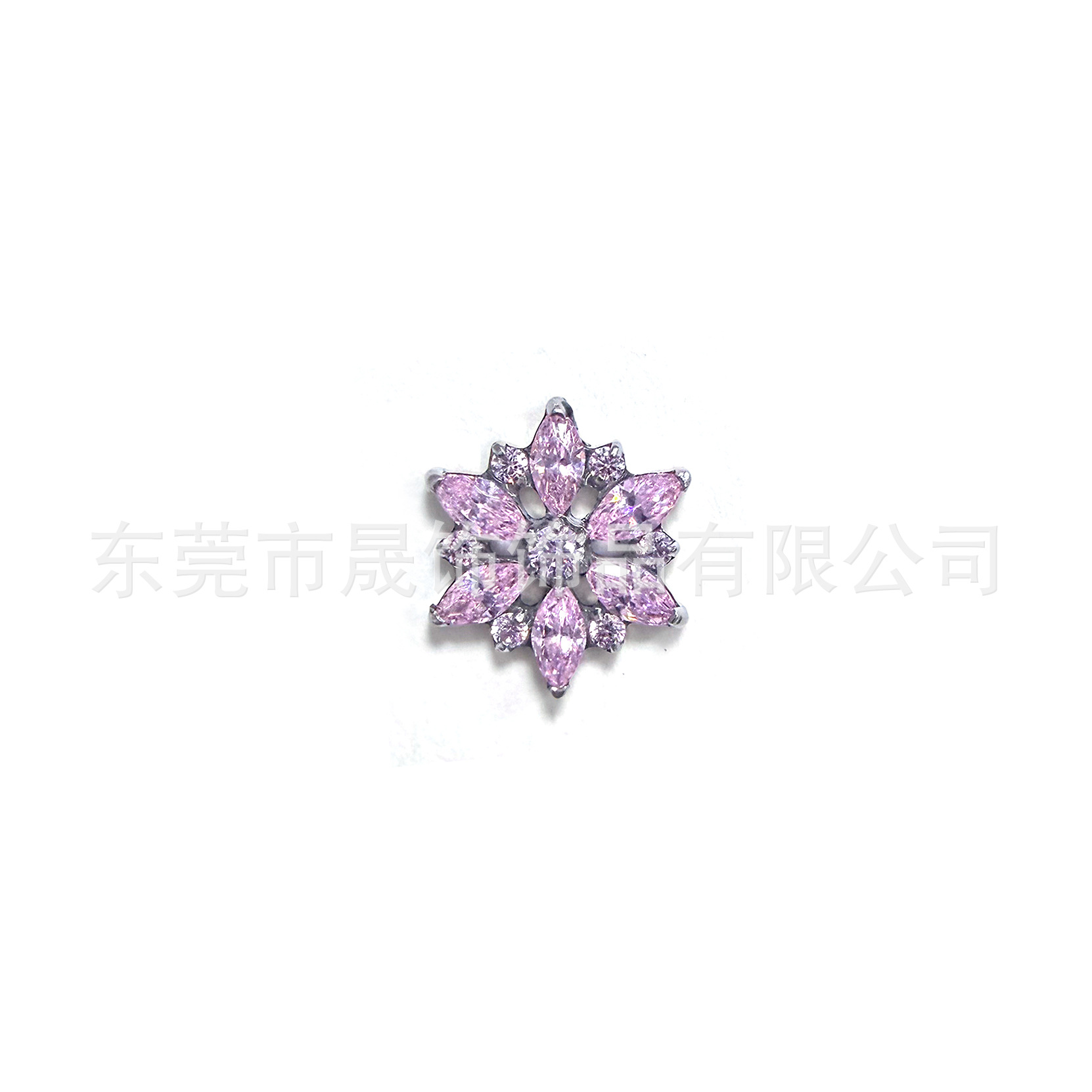 F136 Titanium Ear Stud 雪 Flower 型 Studded Cubic Zirconia Labret Stud Helix Cartilage Stud G23 Implant Grade Titanium 人体 Piercing Jewelry Accessories 头