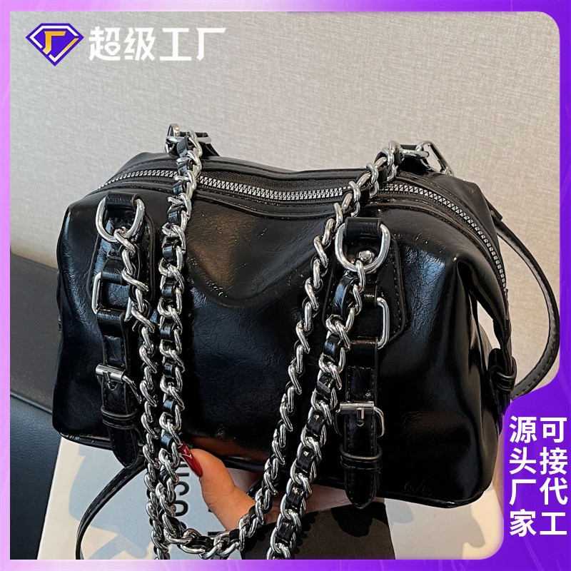 2025新款跨境百搭复古休闲设计高级感手提斜挎包上班通勤单肩背包