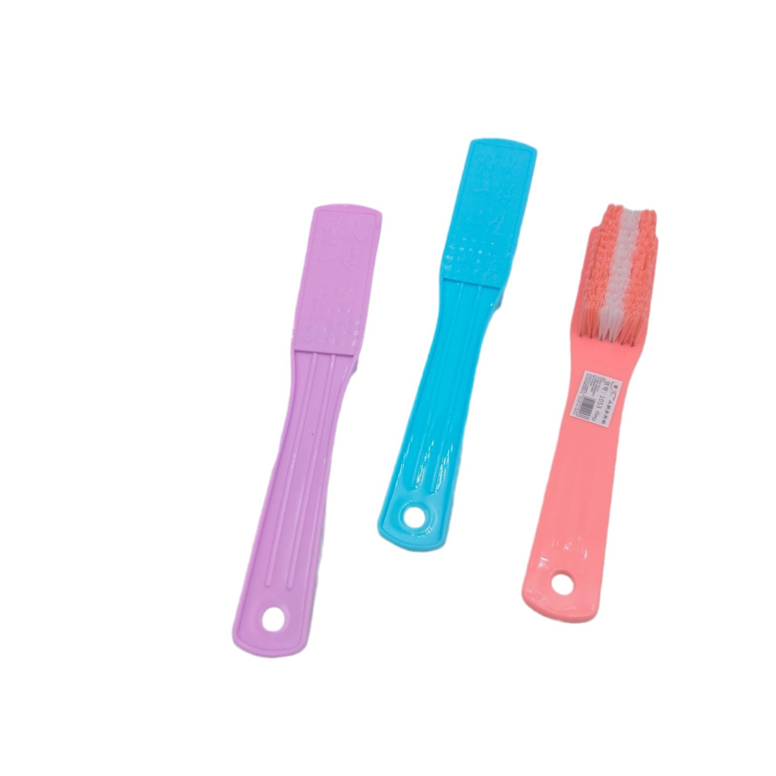 Cepillo de limpieza de plástico de mango largo cepillo de zapatos cepillo de ropa cepillo de zapatos de plástico colorido al por mayor portátil tienda de dos yuanes