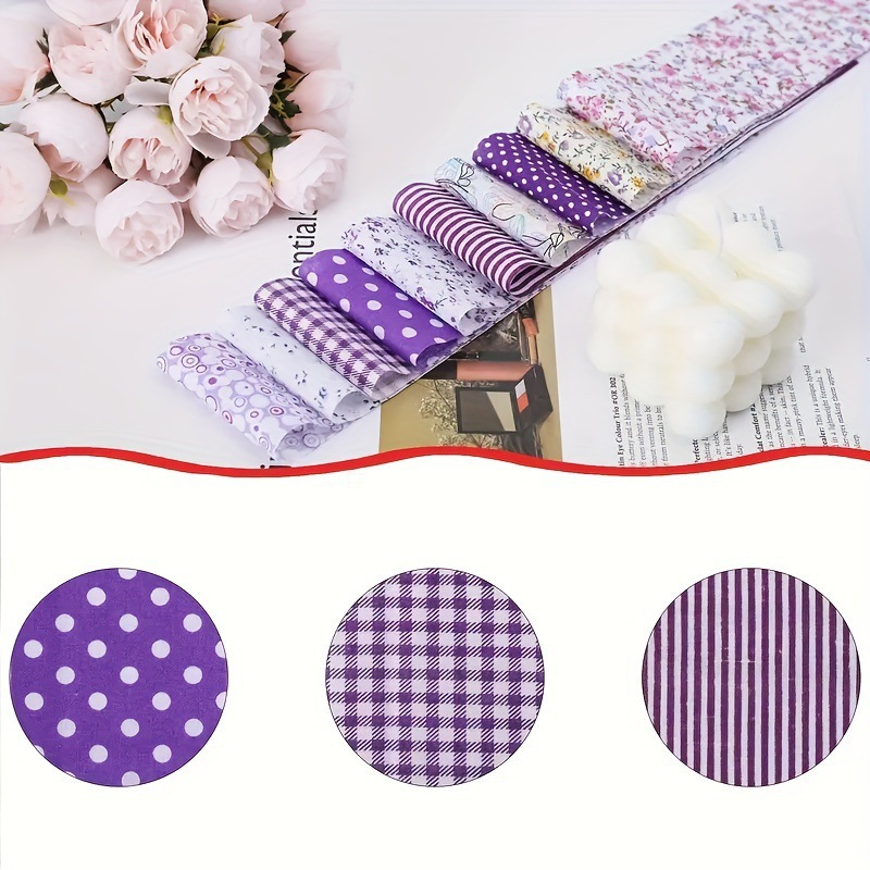 Geometric Pattern Fabric Strip Set Patchwork Quilting