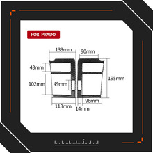 适用丰田霸道兰德酷路泽普拉多碳纤维左右出风口贴纸汽车改装配件