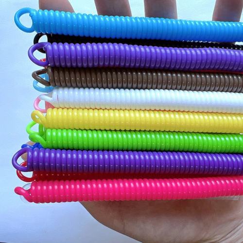 Factory direct supply of plastic spring ropes, candy-colored EVA anti-lost ropes, spring key chain accessories, lost ropes wholesale
