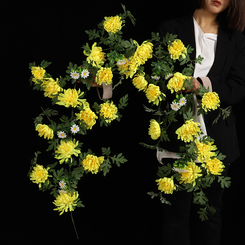 Qingming Festival supplies simulation chrysanthemum rattan sacrifice…