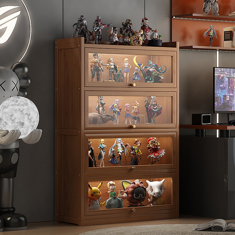 积木模型收纳柜手办展示柜家用客厅亚克力透明门玩具陈列柜子包邮