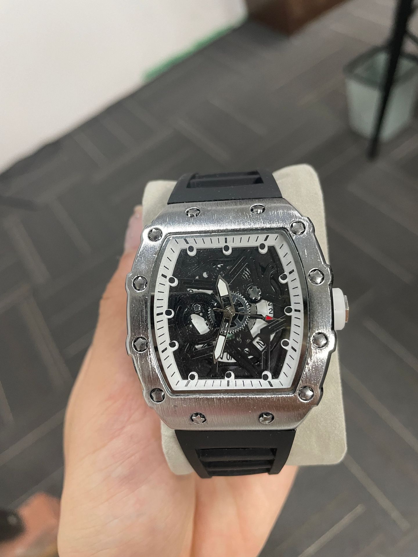 Men's Mechanical Watch Barrel Shaped Luminous Automatic Luxury_voghion.com