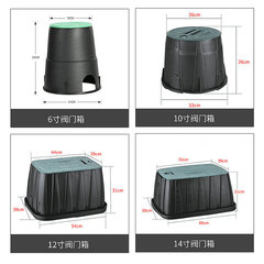 Quick Water-Access Valve Box, 6-14 Inch, Plastic for Landscape Sprinkler Irrigation – Valve Box with Green Lid, Underground Installation Type