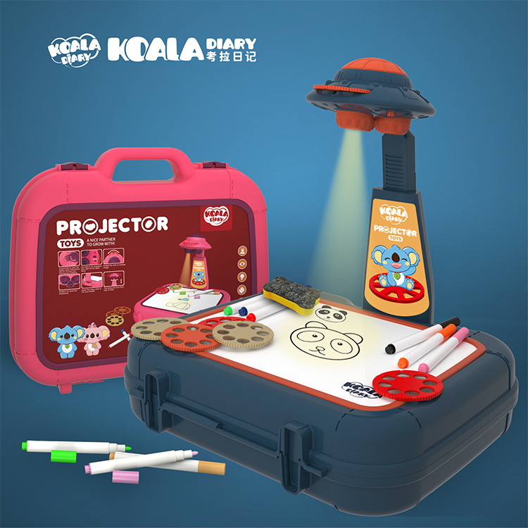 Children's Drawing Board Projector Writing Board Graffiti Drawing Projection Baby Multi-Functional Intelligent Learning Painting Table Toy