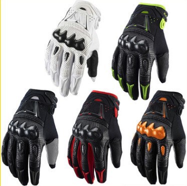 in stock Mottled Fox Head in stock Riding Gloves Motorcycle Gloves Off-road Protective Carbon Fiber Pure Leather Racer