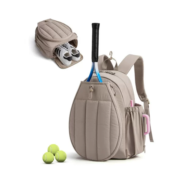 Cross-Border Hot-Selling Tennis and Badminton Racket Sports Backpack with Independent Shoe Compartment, Quilted Backpack, Exclusively Available on Amazon