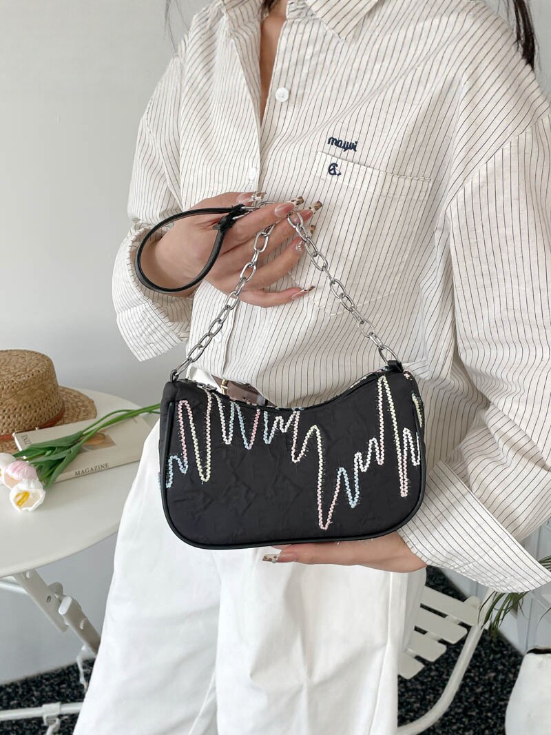 Bolso de mujer en caliente 2026 nueva moda bolso de brazo bolso de cadena de mujer bolso de hombro universal bolso de cadena de bordado de lujo ligero