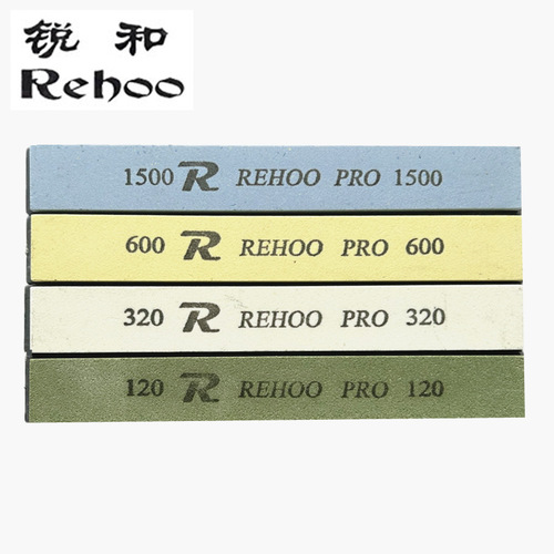 Ruihe Brand 120 to 1500 Grit White Diamond Whetstone with Adhered Base, Fixed Angle Sharpening Tool, Compatible Specifications