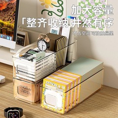 デスクトップ収納ケースアクリル化粧品スナック透明かごスキンケアマスク寮整理雑物棚