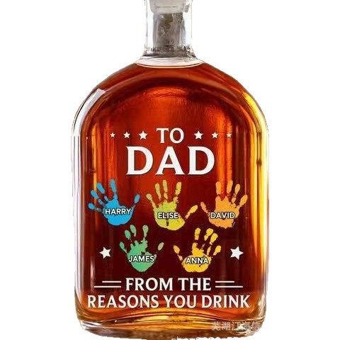Cross-Border Amazon Popular Whiskey Printed Wine Bottle Ornaments Support Holiday Gifts Starting from One Piece with Pictures