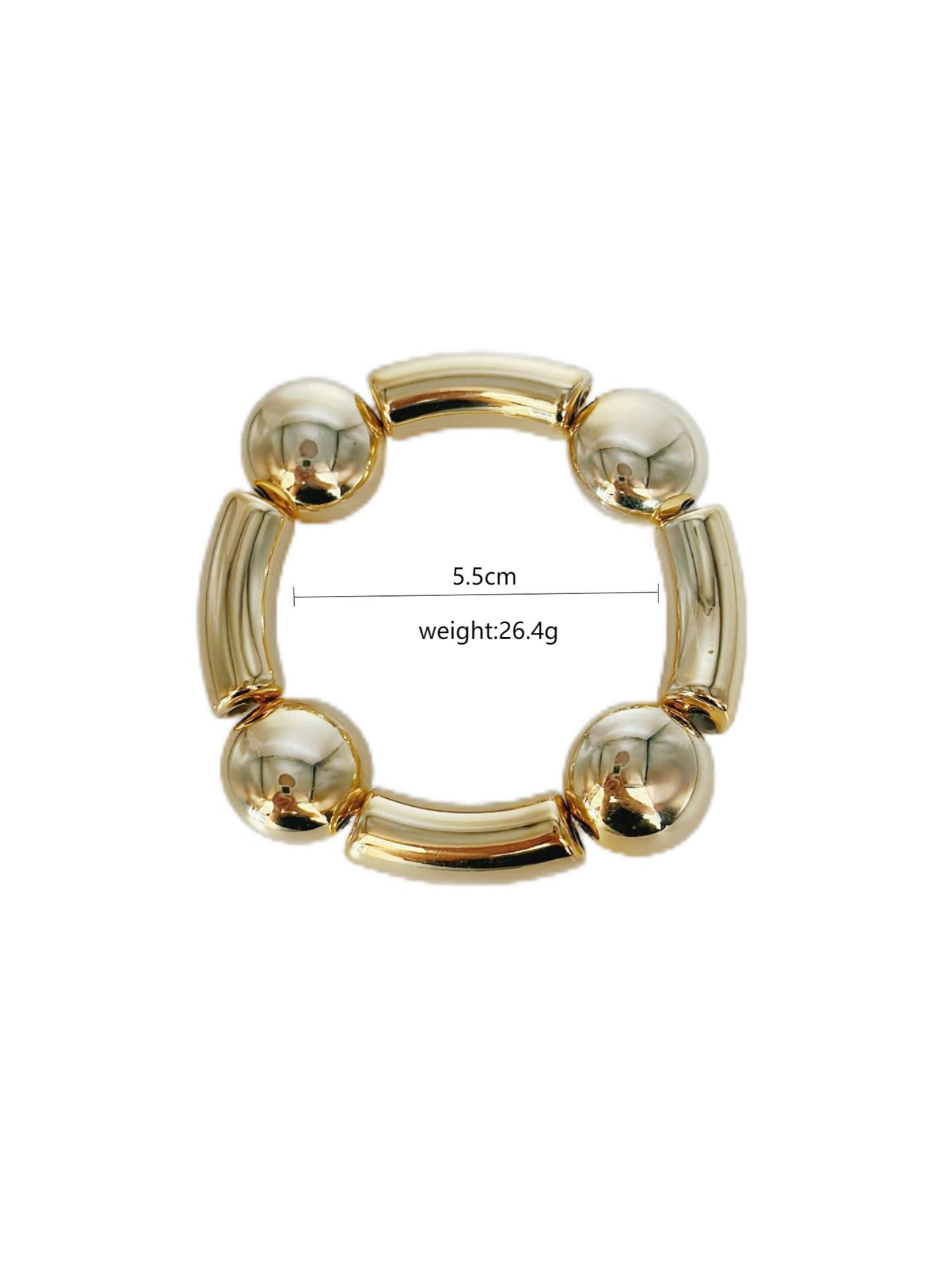 Printing, Water Droplets, Rhombus Pattern Copper Asymmetrical Balloon Plating Printing Water Droplets Rhombus Bracelets Bangle