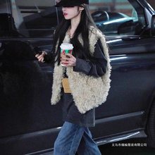 2025感加厚保暖羊羔毛马甲女秋冬洋气宽松仿皮草外套背心潮