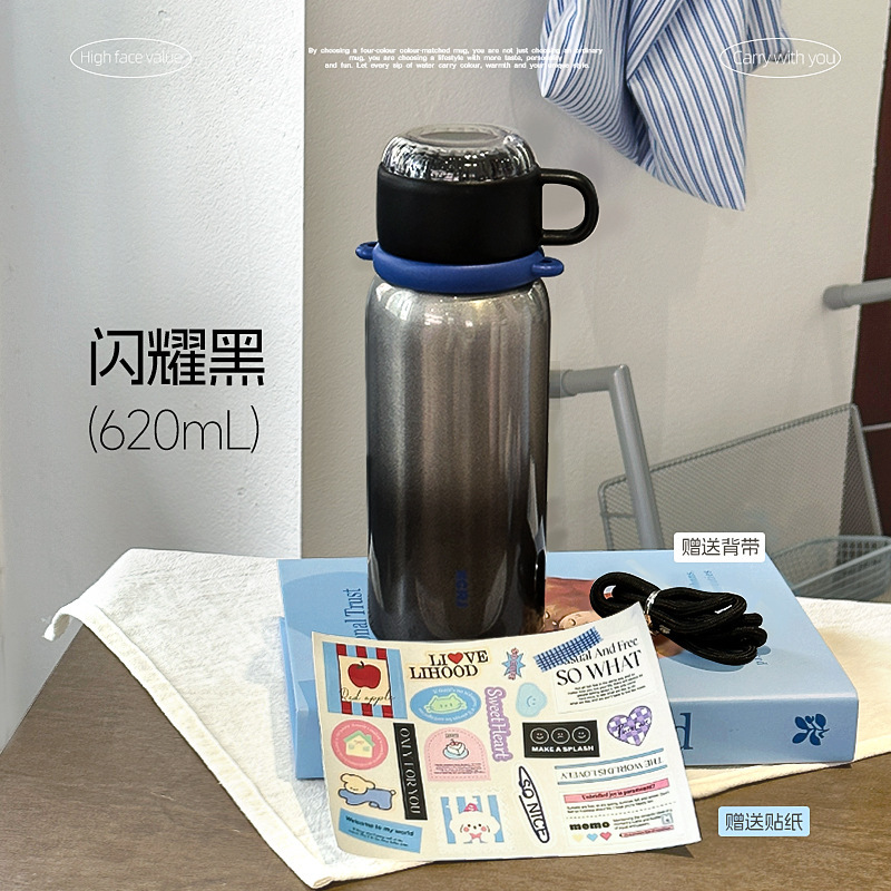 304不锈钢大容量杯盖保温杯运动水壶户外家用吸管水杯男 女高颜值|undefined
