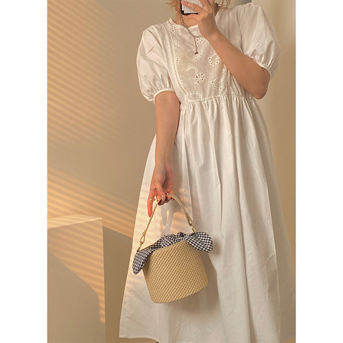 Shengda 2024 new style bucket straw bag for women, fashionable and versatile design, single shoulder crossbody, foreign style straw handbag