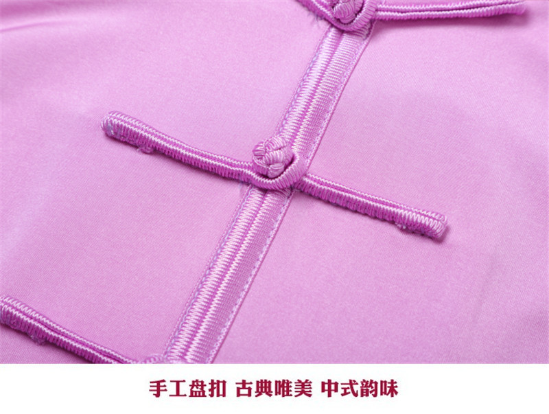 새로운 2020년 여름 밀크 실크 반팔 타이치 슈트 여성용, 흐르는 남성용 중간 소매 성능 슈트, 트레이닝 슈트, 타이치 슈트