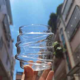盘藤杯山河杯耐高温杯子主人杯高硼硅玻璃杯创意喝茶杯茶具酒杯