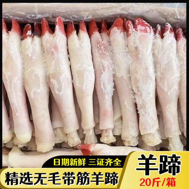新鲜冷冻羊蹄生羊脚20斤40个左右生羊蹄清真内蒙羊蹄江浙沪皖包邮
