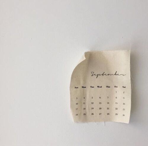 ins Korean style creative personality fabric 2024 New Year calendar canvas hook type English cotton production wall calendar
