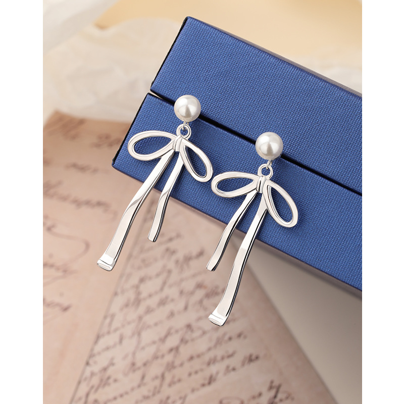 925 plata esterlina dos arcos de perla aretes de perla mujeres de verano instills viento de alta calidad aretes de perlas