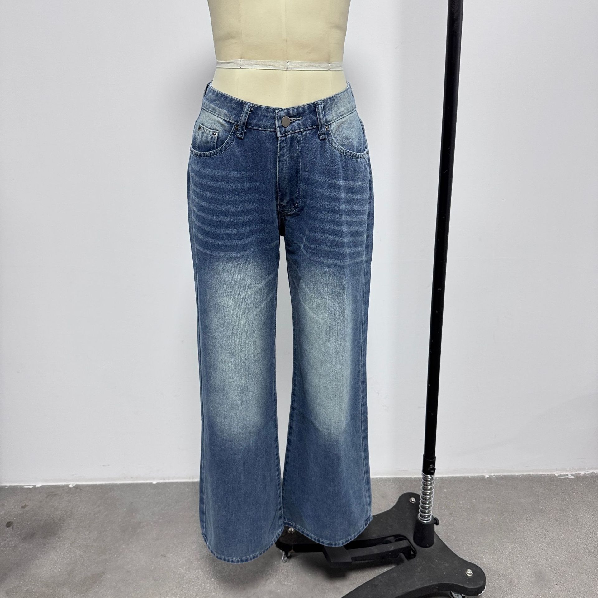 pantalon ample en denim-jambes larges