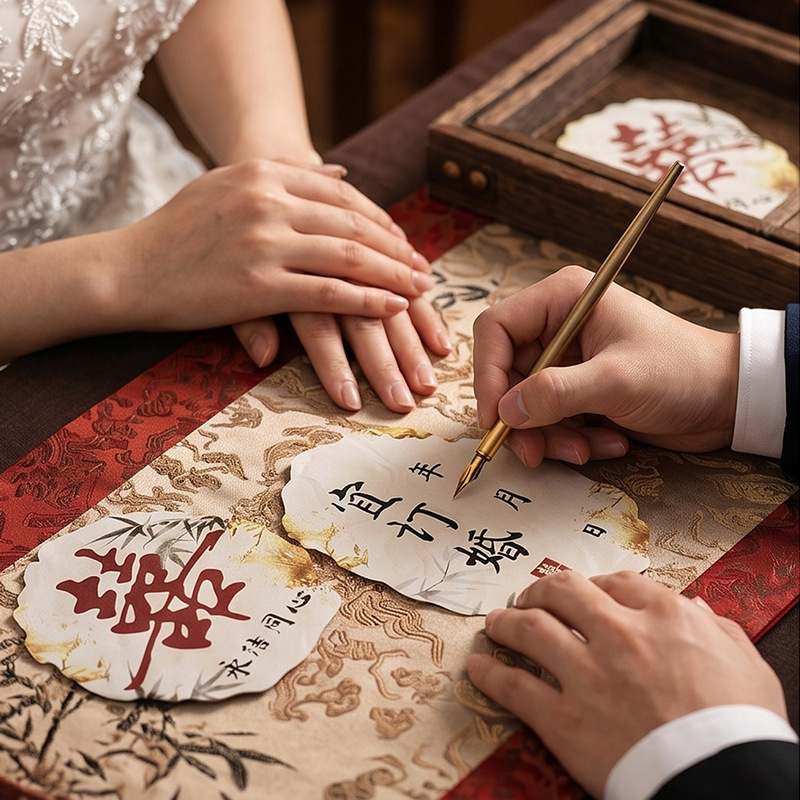 Handwritten Engagement Photo Props, Small Cards, Decorative Dongba Paper, Atmospheric New Chinese-Style Ornaments, Wedding Decorations Handwritten Engagement Photo Props, Small Cards, Decorative Dongba Paper, Atmospheric New Chinese-Style Ornaments, Wedding Decorations