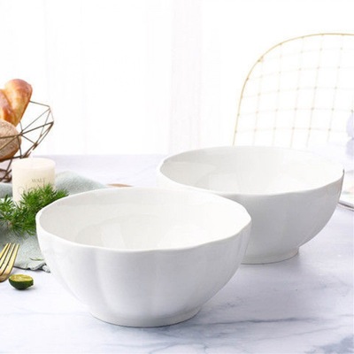 陶瓷汤碗餐具中式大号拉面碗饭碗家用泡面大汤勺创意餐具套装可微|ru
