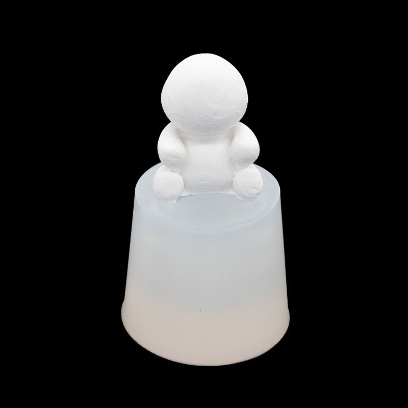 Muñeca de dibujos animados de silicona molde DIY jabón hecho a mano aromaterapia vela molde para hornear Fondant molde de pastel de chocolate