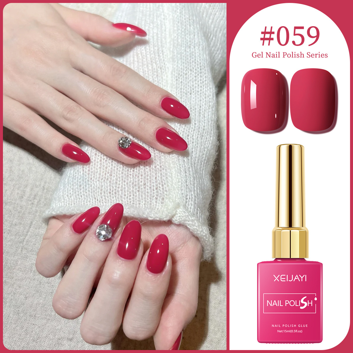 Macaron color pegamento de uñas 2025 nuevo estilo de moda Chellie rojo oliva verde pegamento de uñas