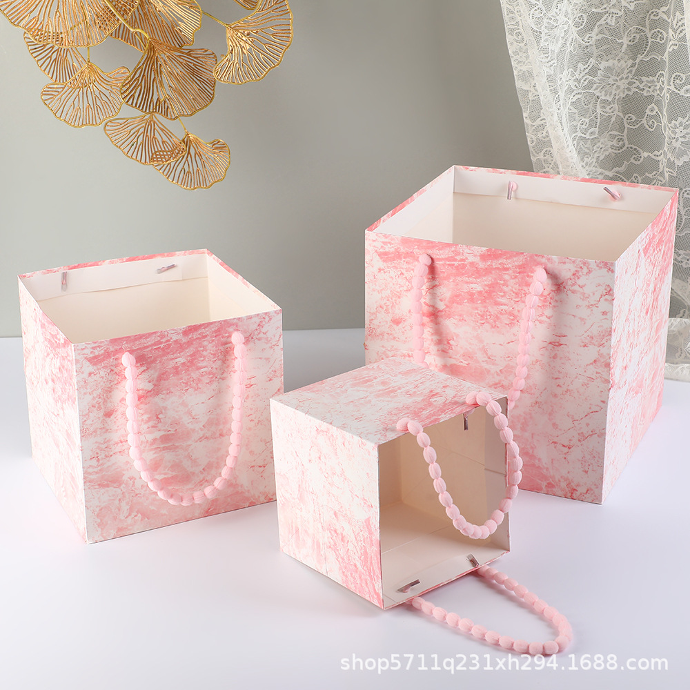 礼品袋子加厚正方形包装袋婚庆礼品袋鲜花手提礼袋纸袋大号礼物袋