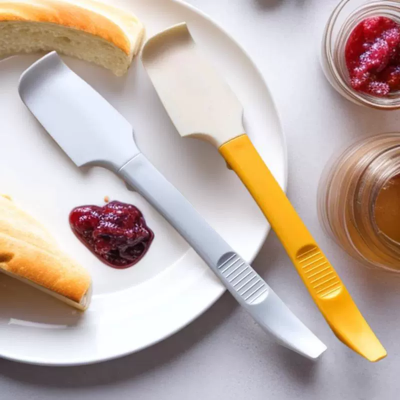 Скребок для выпечки 2-в-1, термостойкий силиконовый скребок, лопатка для крема, джема, масла, лопатка для смешивания для выпечки